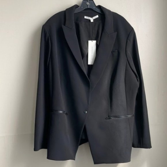 Veronica Beard Scuba Dickey Jacket Blazer in Black Size 24 - Picture 2 of 15
